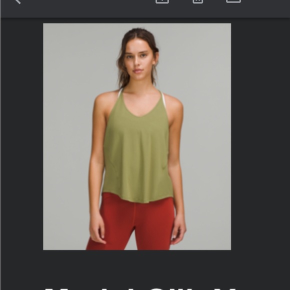 BNWT Lululemon modal silk yoga tank - Picture 2 of 6